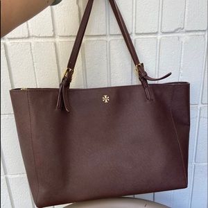 Tory Burch York Buckle Tote Large Saffino Leather